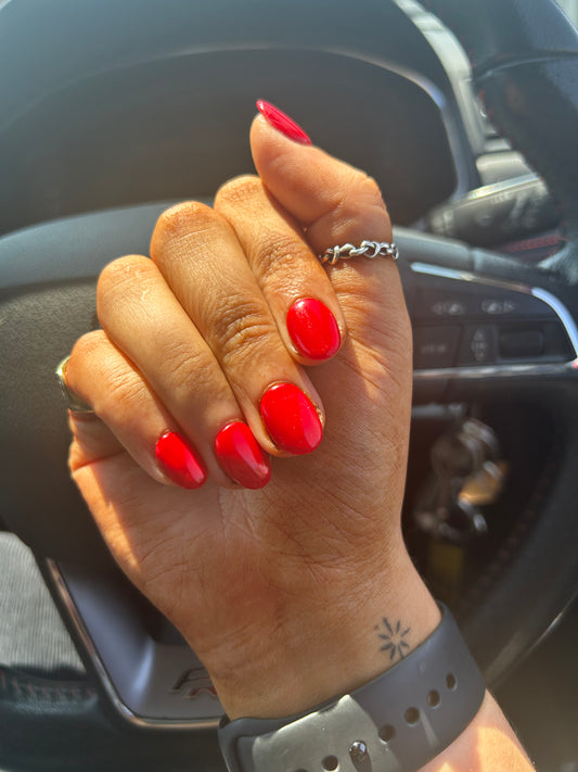 Ruby Red False Nails