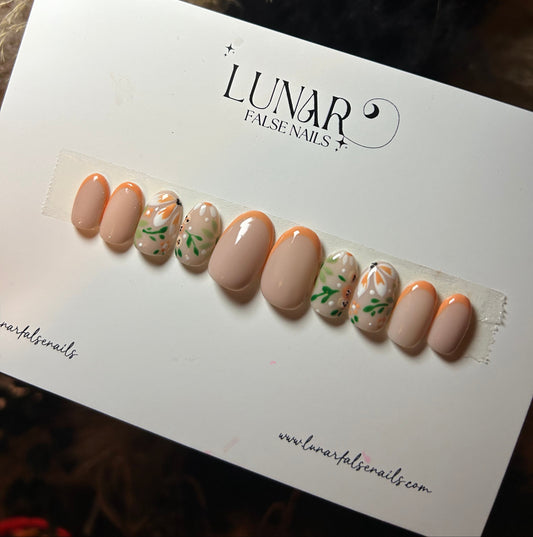 Rustic Bouquet False Nails