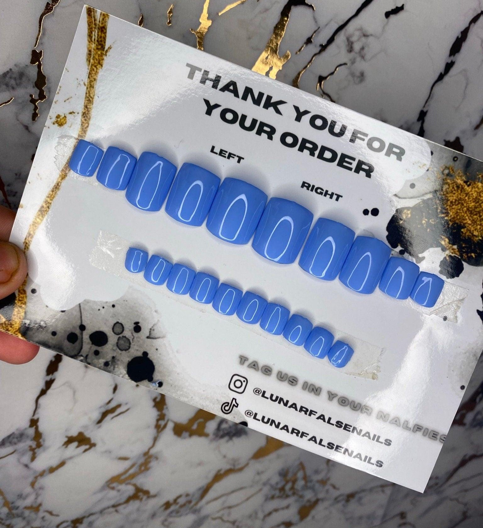 Pisces Blue False Toenails - Lunar False Nails